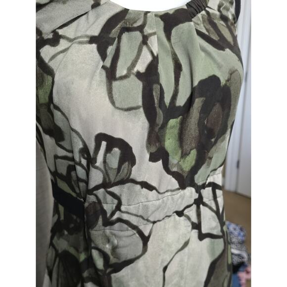 Simply Vera Wang Petite M Maxi Dress Womens‎ Floral Black Grey Green Watercolor - Picture 4 of 9